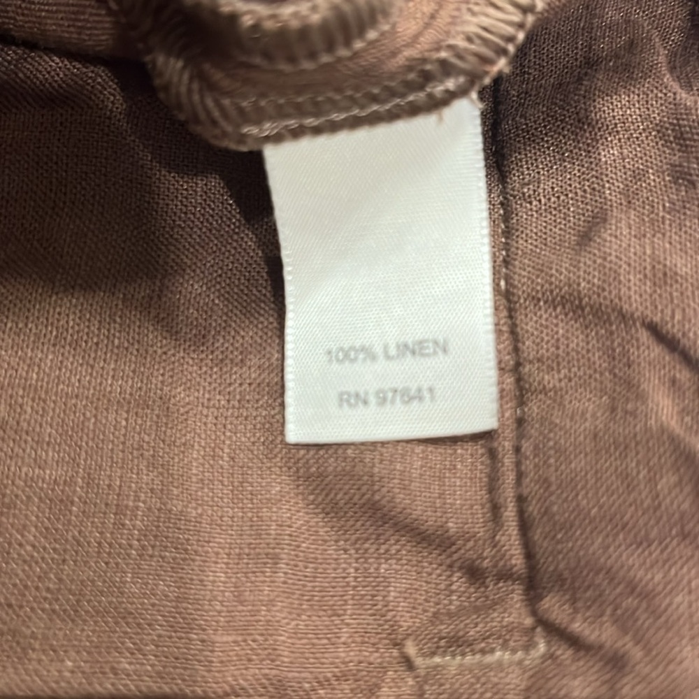 J. Jill Linen Capri Brown Linen Pants - Picture 6 of 6